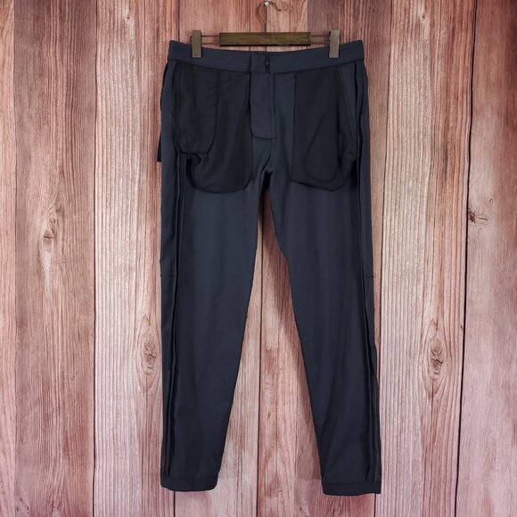 Lululemon Commission Pants Mens Size 34X30.5 Slim Fit Warpstreme Black M5439S - Picture 3 of 15